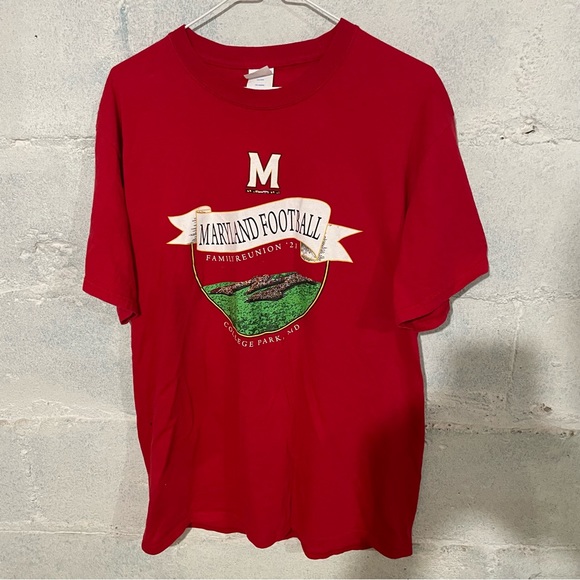 Maryland football tshirt men’s size large port and co. Red white - Picture 1 of 2